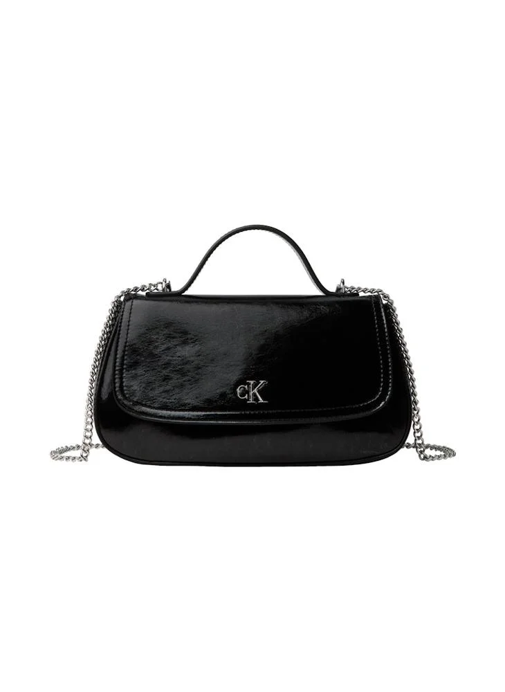 CALVIN KLEIN Metallic Top Handle Chain Bag